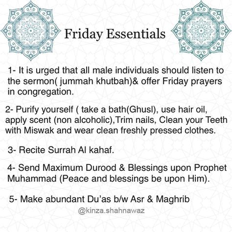 Jumu’ah checklist#fridayessentials#fridayinislam#kinzashahnawaz Trim Nails, Prophet Muhammad, Hair Oil, Take That, How To Apply, Quick Saves