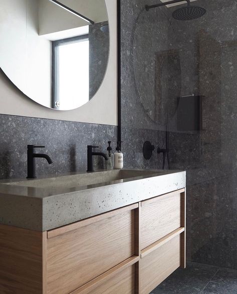 The perfect double basin does exist.... Bathroom Double Sink, Bathroom Sink Design, Bathroom Design Inspiration, Flat Ideas, Ensuite Bathrooms, Double Basin, Double Sink Bathroom, Ensuite Bathroom, Stone Sink