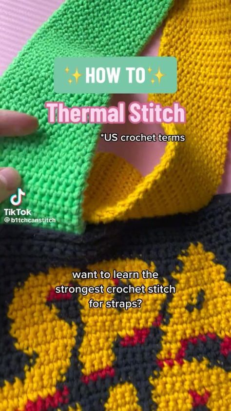 Thermal Stitch, Crochet Tutorial Pattern, Crochet Hack, Crochet Stitches Guide, Beginner Crochet Tutorial, Quick Crochet Patterns, Easy Crochet Stitches, Mode Crochet, Crochet Business