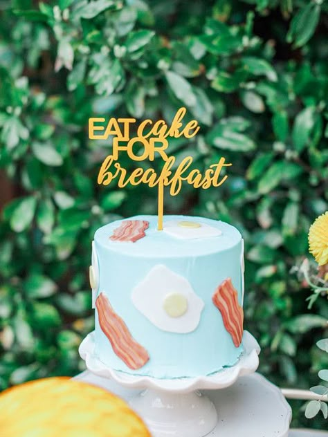 Kids Breakfast Party, Tiki Birthday Party, Simple Wedding Cakes, Unique Birthday Party Themes, Brunch Decorations, Birthday Breakfast Party, Pancake Party, Fancy Wedding Cakes, Breakfast Party