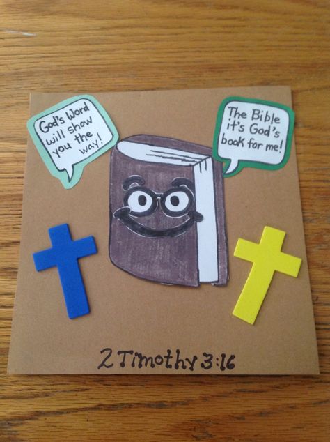 God's Word Bible Craft for Kids Toddler Bible, Jesus Crafts, Children's Church Crafts, Preschool Bible, Sunday School Crafts For Kids, Christmas Bible, Bible School Crafts, Christian Crafts, Sunday School Activities