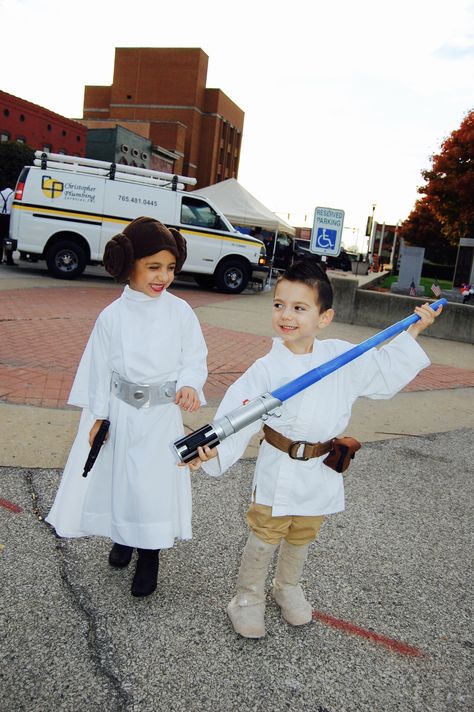 Princess Laya Costume, Star Wars Costumes Diy, Luke And Leia, Leia Costume, Star Wars Diy, Twins 1st Birthdays, Photography Classes, Family Halloween Costumes, Princess Leia