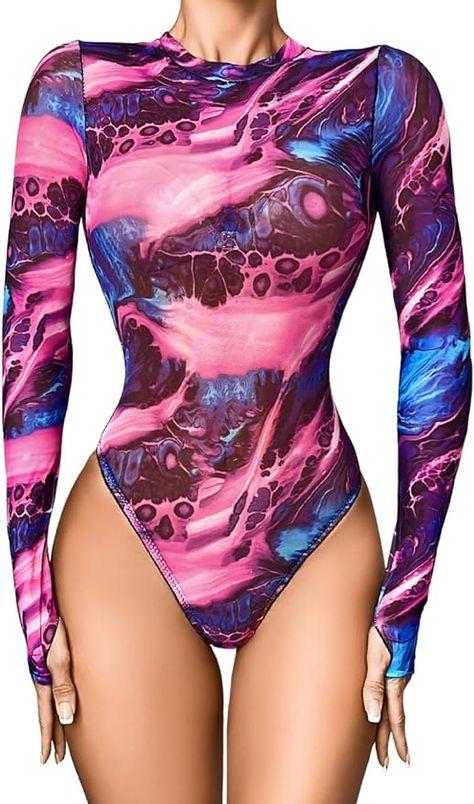 Wore this to edc and it did not dissapoint💅 Marble Print Top, Rave Girl, Music Festival Outfit, Rave Outfit, Bodysuit Top, Teddy Lingerie, Mesh Bodysuit, Bodysuit Lingerie, Marble Print