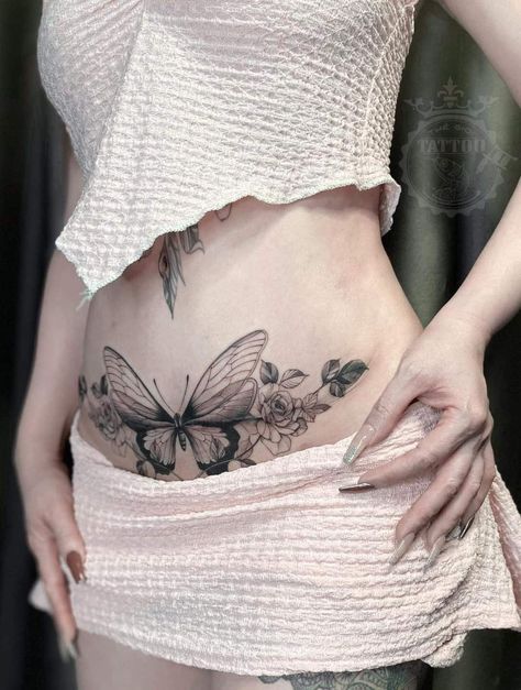 Cute Belly Tattoos, Belly Tattoo Ideas, Belly Tattoos For Women, Belly Button Tattoos, Lower Belly Tattoos, Belly Button Tattoo, Small Belly, Lower Stomach Tattoos, Tummy Tattoo