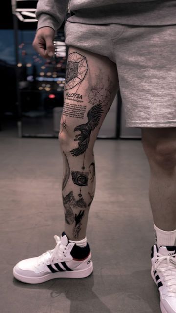 Tattoo Full Leg Man, Men Full Leg Tattoo, Quad Tattoo, Tattoo Perna, Full Leg Tattoos, Tattoo Inspiration Men, Angel Tattoo, Leg Sleeves, January 22