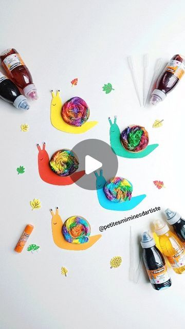 Magdalena & Petites mimines d'artiste on Instagram: "🐌 Escargots colorés🐌

Voici notre première activité automnale 🍂 

Avec les filles nous avons réalisé des escargots colorés avec de l'encre @cleopatre_wepam 

J'ai découpé des ronds dans un papier craft et j'ai collé dessus des feuilles de sopalin enroulées pour présenter la coquille d'escargot 🐌
Les filles se sont ensuite amusées à les colorés avec les petites pipettes et de l'encre venant de @cleopatre_wepam 
Elles ont ensuite collé les coquilles colorés sur les escargots prédécoupés dans du papier coloré 🥰 
Pour finir elles ont mis les yeux mobiles 👀
Elles ont adoré cette activité pipette 🤩

Et toi ? Tu aimes ? 

#activitemanuelle #activite #activité #activities #activitematernelle #activiteenfant #preschoolactivities #actividad Pipettes, On Instagram