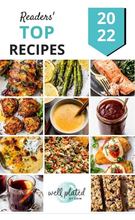 Your Favorite Recipes of 2022 – WellPlated.com Well Plated Recipes, Well Plated By Erin Recipes, May Recipes, Best Granola Bars, Healthy Diners, Diner Ideas, Well Plated, Healthy Chicken Parmesan, Best Granola