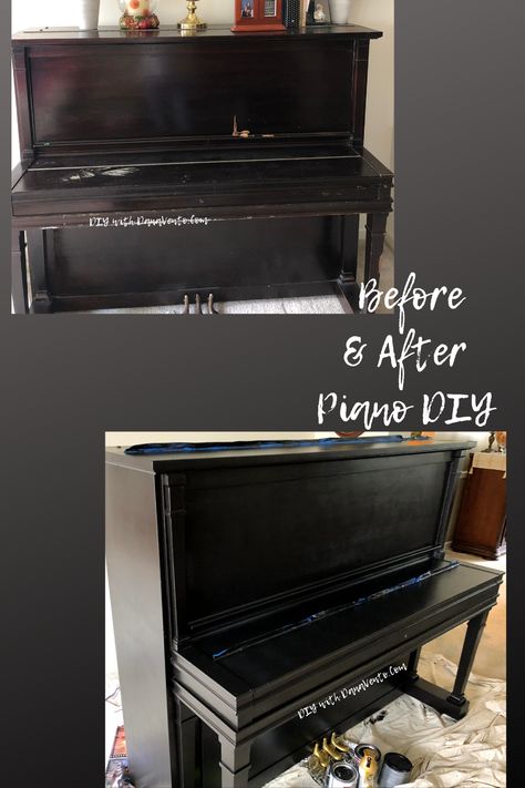 Diy Piano, Piano Restoration, Painted Pianos, Antique Piano, Old Piano, Moving A Piano, Diy Remodeling, Old Pianos, Black Piano