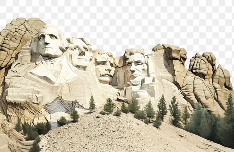 Rushmore Mountain, Paper Plants, Borders For Paper, Famous Women, Free Png, Free Image, Free Images, Mount Rushmore, Watercolor Art