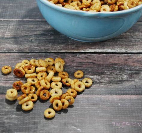 Hot Buttered Cheerios | The TipToe Fairy Cherios Recipes, Hot Buttered Cheerios, Buttered Cheerios, Cheerios Snack Mix, Cheerios Snacks, Cheerios Recipes, Nut Snacks, Snack Mix Recipes, Cooking Club