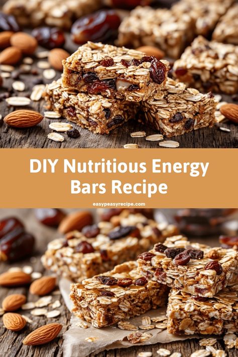 Close-up of homemade energy bars with oats, nuts, and dried fruit on a wooden table. Homemade Healthy Granola Bars, Homemade Energy Bars, Granola Bar Recipe Healthy, Homemade Granola Bars Healthy, Energy Bars Homemade, Breakfast Bars Healthy, Energy Bars Recipe, Women In Their 30s, Healthy Granola