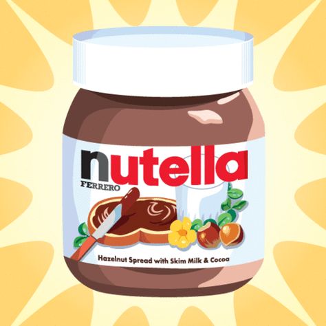 The power of Nutella !!!!! Nutella Illustration, Brand Moodboard, Tumblr Food, Photoshop Design Ideas, Hazelnut Spread, Design And Illustration, Food Yummy, Nutella Bottle, Rochester Ny