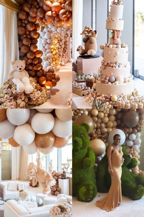 Malika Haqq, Celebrity Baby Showers, Baby Shower Decorations Neutral, Bear Baby Shower Theme, Celebrity Baby, Shower Outfits, Bearly Wait, Baby Shower Outfit, Baby Shower Decorations For Boys