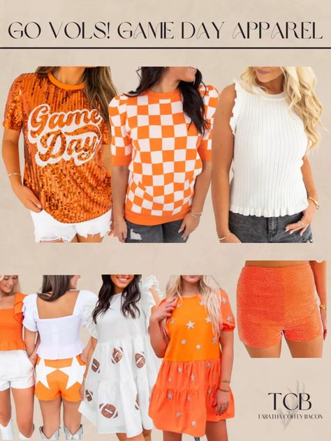 CLICK THE PHOTO TO SHOP! || fall fashion, fall outfit ideas, fall fashion 2023, fall outfits, cute fall outfits, fall outfits 2023, fashion blog, style blog | It’s game day!! Perfect pieces for all you Tennessee game day needs! Tennessee Tailgate Outfit, Tennessee Vols Game Day Outfits, Knoxville Outfits, Tennessee Game Day Outfit, Preppy Youtube, Tennessee Game Day, Tabatha Coffey, Fashion 2023 Fall, Fall Outfits Cute