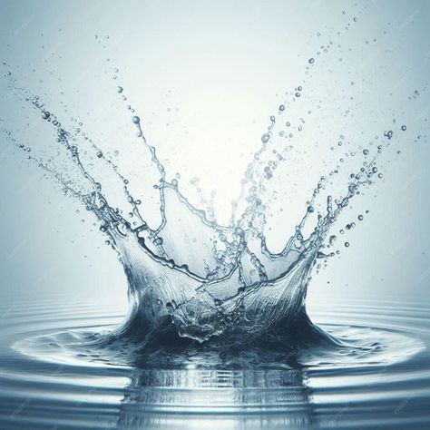 Water splash background with white background | Premium AI-generated image Water Splash Background, Splash Background, Water Splash, Beautiful Water, In Nature, White Background, Water, White, Nature