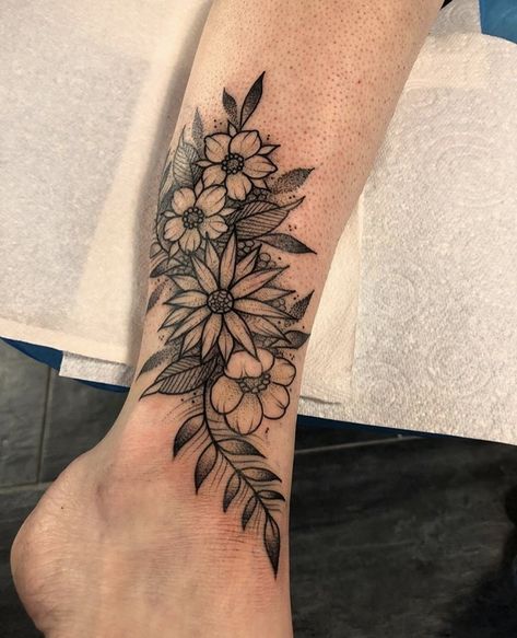 Women’s Ankle Tattoo Cover Up, Coverup Tattoo Ideas Ankle, Cover Up Tattoos On Ankle, Womens Ankle Tattoos Cover Up, Coverup Ankle Tattoo, Big Ankle Tattoo Cover Up, Cover Up Leg Tattoos For Women, Ankle Tattoos For Women Wrap Around Flowers, Inner Ankle Tattoo Coverup