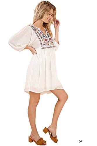 Umgee Women's Bohemian Tunic or Dress (L, Cream Tassel) Bohemian Tunics, Black Boho, Pink Ivory, Womens Tunics, Online Shopping Stores, Boho Clothing, Tunic Dress, Boho Dress, Clothing Store