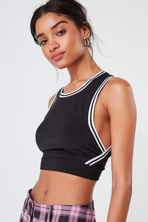 Latest Crop Tops, Estilo Fitness, Sportswear Fashion, Active Outfits, Tennis Clothes, Sporty Outfits, Sport Wear, Workout Wear, Cropped Tank Top