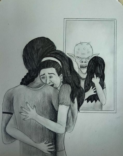 Drawing With Deep Meaning, Hurt By Friends, Friends Drawing, Fake Friendship, Friends Sketch, Charcoal Sketch, Between Friends, Drawings Of Friends, Fake Friends