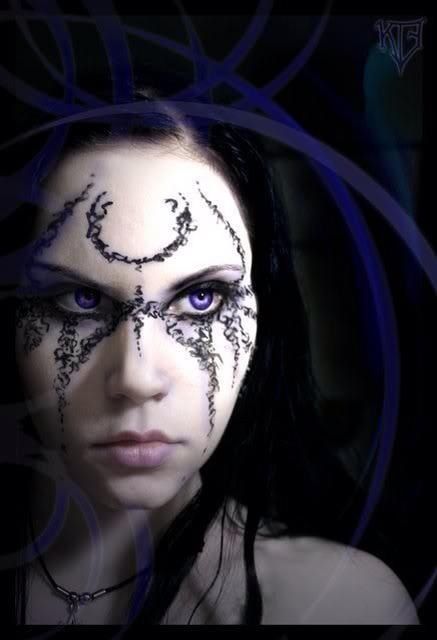 Oracle Fantasy Make-up, Evil Fairy, Gothic Angel, Female Character Inspiration, Fairy Makeup, Halloween Make Up, Purple Eyes, Fantasy Makeup, Halloween Make