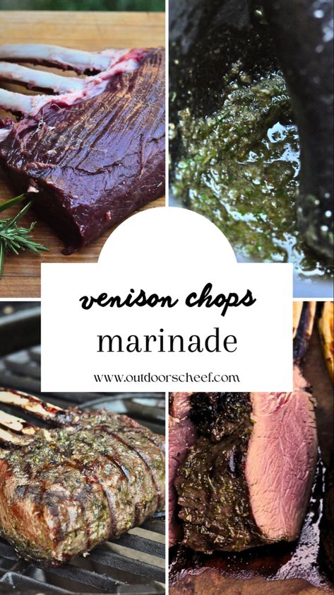 Unlock the secrets to the ultimate venison chops marinade. Our guide dives into the harmonious blend of ingredients that will make your venison chops tender, flavorful, and absolutely unforgettable. Whether you're prepping for a special occasion or a regular dinner, this marinade will transform your venison experience, letting the rich flavors of the wild take center stage on your plate. 🥘🍂 Deer Chops Recipe, Venison Chops Recipes, Venison Chops, Marinated Venison, Elk Meat Recipes, Venison Marinade, Cooking Venison Steaks, Elk Meat, How To Cook Venison