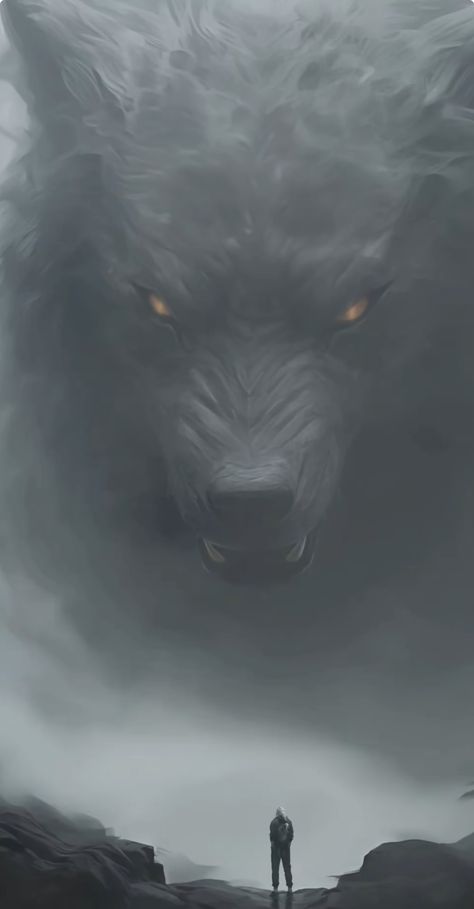 Wolf Dark Aesthetic, Dark Wolf Wallpaper, Dark Wolf Art, Werewolves Aesthetic, Wolf Beast, Fenrir Tattoo, Scary Wolf, Soldier Graphic, Werewolf Aesthetic