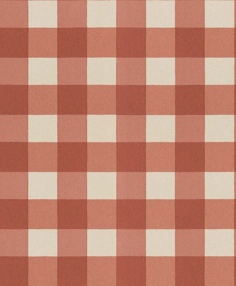 Picnic Wallpaper in Brick Red Colored Paper Background Design, Gingham Pattern Background, Picnic Wallpaper, Vichy Pattern, Picnic Pattern, Journal Patterns, Swedish Wallpaper, Red Illustration, Flower Boquet