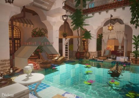 Bloxburg Desert House, Cocricot Minecraft, Minecraft Pool, Minecraft Interior, Bloxburg Builds, House Flippers, House Decorating Ideas Apartments, Mod Decor, Diy House Plans