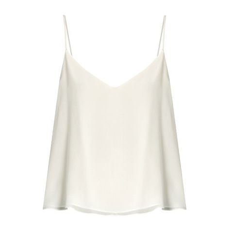 Raey Deep V-neck silk cami top (7.445 RUB) ❤ liked on Polyvore featuring tops, white silk camisole, white silk cami, cami tank, white tank top and cami tank tops White Silk Tank Top, Silk Tank Tops, White Cami Top, Tank Tops White, White Singlet, Shrug Top, White Cami Tops, Silk Camisole Top, Silk Cami Top