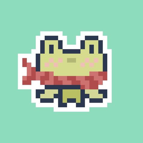 Art Frog, Frog Pictures, 8bit Art, Art Kawaii, Pix Art, Pixel Design, Pixel Art Games, Cute Frog, Shadow Art