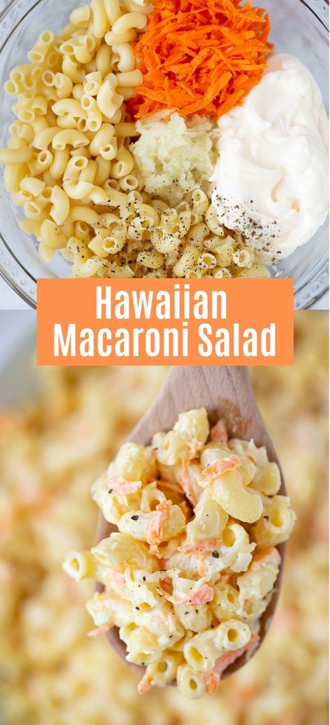 World's Best Hawaiian Macaroni Salad - Your Cup of Cake Lnl Macaroni Salad, Chamorro Side Dishes, Mo Bettah's Mac Salad Copycat, L&l Macaroni Salad Recipe, Bbq Party Side Dishes, Hawaiian Meals, Hawaii Eats, Hawaiian Dessert, Hawaiian Salad