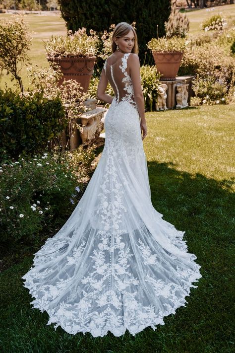 Allure Bridal Wedding Dress, Sheath Wedding Dress Lace, Kleinfeld Bridal, Allure Bridals, Fit And Flare Wedding Dress, Allure Bridal, Dress Measurements, Lace Fashion, Bridal Designs