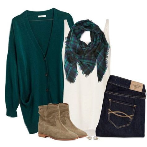 b5a1fc2085986034e448d2ccc5bb9703desc49811395ri Teal Cardigan Outfit, Cardigan Outfit, Estilo Hippie, Boots Casual, Green Cardigan, Cardigan Outfits, Casual Fall Outfits, Outfits Casual, Fall Winter Outfits