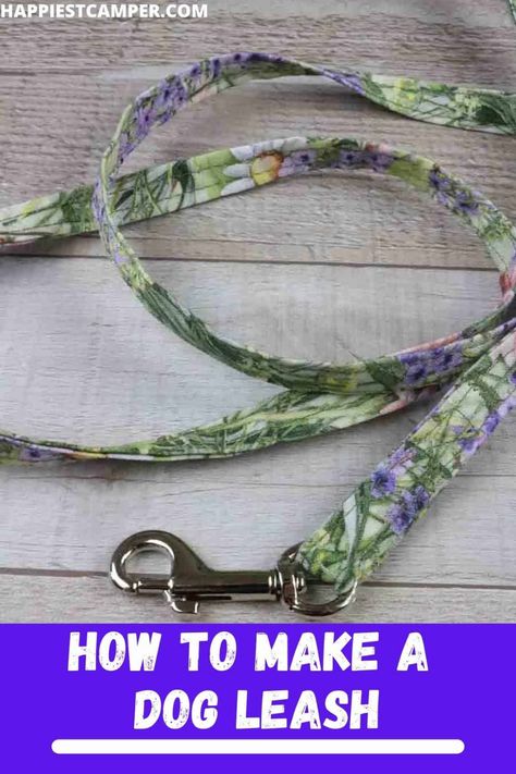 Dog Leashes Diy, Dog Sewing Projects Ideas, Homemade Dog Leashes, Diy Dog Collars And Leashes, How To Make Dog Accessories, Dog Leads Diy How To Make, How To Sew A Dog Leash, Sewing Dog Collar, Things To Make For Dogs