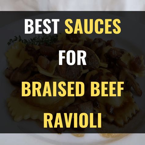 What Sauce Goes with Braised Beef Ravioli? (10 Sauces) Braised Beef Ravioli Sauce, Sauce For Beef Ravioli, Braised Beef Ravioli, Beef Ravioli, Best Sauces, Ravioli Sauce, Beef Ragu, Ravioli Recipe, Red Wine Sauce