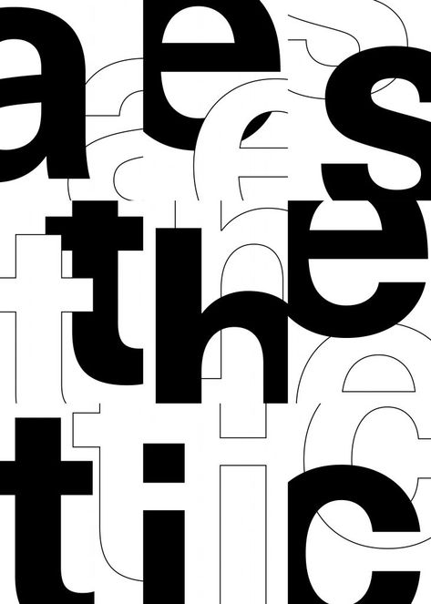 Aesthetic - Blank Poster Typographic Posters Design, Big Type Poster, Type As Image Typography, Typo Poster Design, Black And White Typography Poster, Typography Black And White, Typeface Poster, Typographic Poster Design, Handwritten Type