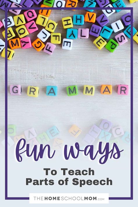 Hands-on, active lessons are best for engaging the child and for memory retention. Below are five fun activities to teach the parts of speech. Parts Of Speech Games, Part Of Speech Grammar, Speech Lessons, Parts Of Speech Activities, Memory Retention, Tutoring Business, Grammar Activities, School Information, Kindergarten Lessons