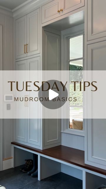 John C Sanders and Company on Instagram: "Tuesday Tip 👷🏼‍♂️ . We’re back this week covering the basics on how to make your mudroom work best for you.  . 1. Location—position your mudroom between where you’re going to park and your kitchen (and your laundry room if you can.) 2. Components—incorporate great cabinetry. Plan enough storage for each member of your family and the everyday items they need to store.  3. Drop Zone—have an area where you can drop your keys, mail, etc.  4. Work Zone—if you have the space, create an area where you can work through household duties. This functions as a command center of the home and can make your life so much easier.  . . .  #tuesdaytips #howto #mudroom #cabinets #cabinetry #backtoschool #storage #organization #reelsinstagram #reels #reel #johncsande Mudroom With Pantry Storage, Mudroom Cabinet Organization, Drop Zone Storage, Key Drop Zone, Pantry And Mudroom Combo, Drop Zone Cabinet, Drop Zone Ideas Mud Rooms, Corner Mudroom Ideas, Drop Zone Organization