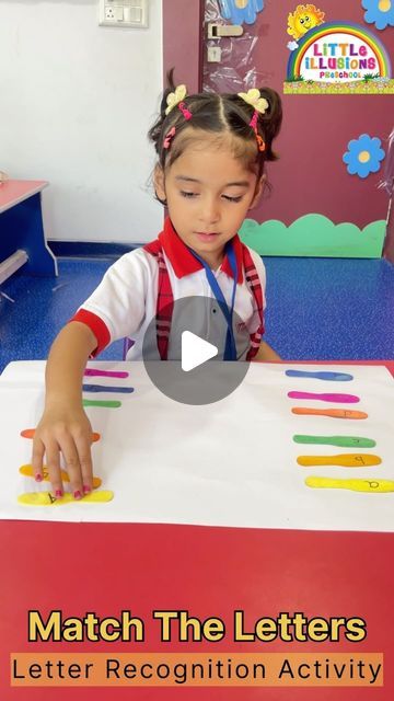 Capital Letters Activities, Nursery Worksheet, A Capital Letter, Nursery Worksheets, Letter Matching Activities, Ice Cream Sticks, Letter Recognition Activities, Colorful Ice Cream, Letter Matching