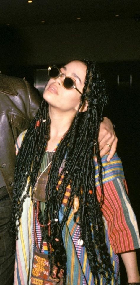 Lisa Bonet Makeup, Lisa Bonet Hair, Megan Good Faux Locs, Waist Length Hairstyles, Lisa Bonet 90s, Waist Length Locs, Lisa Bonet Locs, Lisa Bonet Style, Crochet Braids Hairstyles Curls