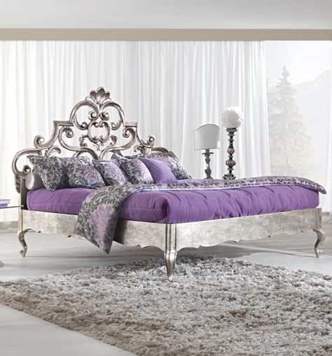 french rococo luxury bed Silver Bedroom Furniture, 70 Furniture, Silver Bed, Silver Bedroom, Gorgeous Bedrooms, Design Del Prodotto, Awesome Bedrooms, Beautiful Bedding, Cool Beds