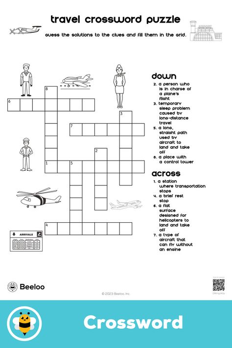 Advanced airport-themed crossword puzzle for kids ages 8 and up Airport Theme, Puzzle For Kids, Crafts And Activities For Kids, Sleep Problems, Printable Crafts, Crossword Puzzle, Puzzles For Kids, Screen Time, Clue