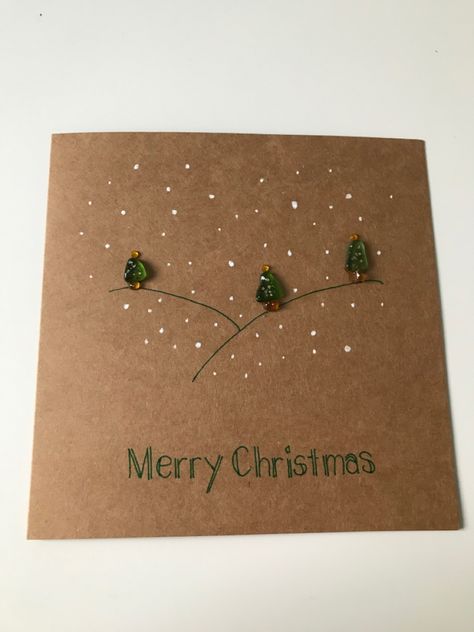 Sea Glass Christmas Cards Handmade, Pebble Christmas Cards, Pebble Art Christmas Cards, Seaglass Christmas Cards, Sea Glass Christmas Cards, Christmas Sea Glass Art, Seaglass Diy, Pebble Cards, Seaglass Cards