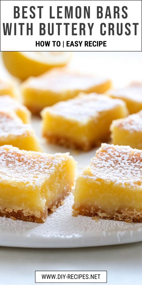 These easy lemon bars feature a rich, buttery crust and a sweet, tangy lemon filling. A refreshing dessert that’s always a crowd-pleaser! Taste Of Home Lemon Bars, Lemon Bars With Condensed Milk, Lemon Bars With Graham Cracker Crust, Recipes To Use Up Lemons, Lemon Bars 9x13 Pan, Lemon Curd Recipe Desserts, Easy Dessert Recipes For A Crowd, Lemon Desserts With Fresh Lemons, Lemon Bar Recipes