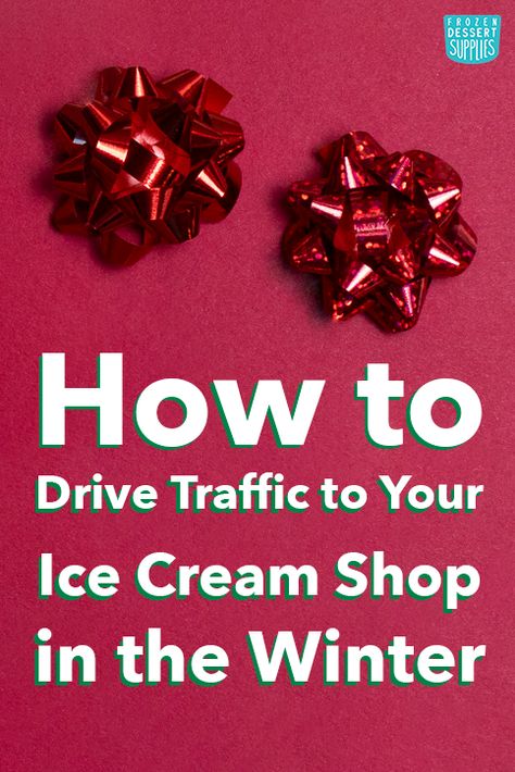 Ice cream is known for being a summertime treat. That doesn't mean you have to close down your ice cream shop during the winter months! It may take a little more effort to promote your ice cream shop in the winter, but it's worth it. Here are five simple ways you can drive traffic to your ice cream shop in the winter. Ice Cream Shop Christmas Decor, Winter Ice Cream Shop Ideas, Ice Cream Shop Ideas, Winter Ice Cream, Ice Cream Facts, Ice Cream Delivery, Christmas Ice Cream, Ice Cream Business, Sno Cones