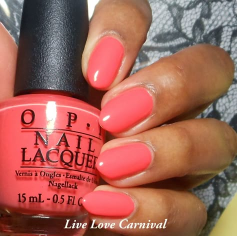 Opi Live Love Carnival, Toenail Polish Summer, Toenail Polish Colors, Opi Gel Nail Colors, Best Toe Nail Color, Unique Nail Polish, Opi Nail Polish Colors, Best Summer Nail Color, Dip Nail Colors