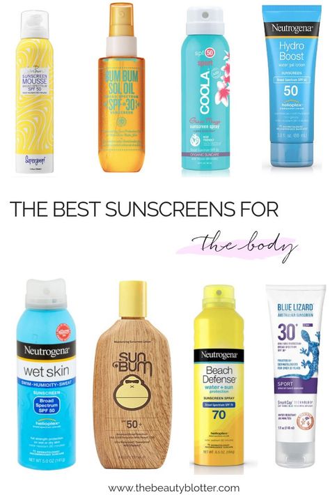 MY TOP SUNSCREENS FOR FACE & BODY | I share the best suncreen options for face & body , as well as some common sunscreen mistakes you might be making. My list inlcudes soemthing for everyone, from non toxic and clean sunscreens, to sunscreen for the athletes and the most sensitive skins so you can be safe in the sun this season. #sunscreen #nontoxic #cleanskincare #cleansunscreen #sensitiveskin #babies Best Sunscreen For Body And Face, Best Sunscreen For Face Dry Skin, Best Sunscreen For Body Summer, Best Sunscreen For Sensitive Skin, Best Sunscreen For Face, Remove Pimples, Summer Necessities, Best Sunscreen, Summer Tips