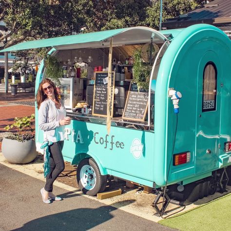 Shop the look from thenexttrip on ShopStyle Foodtrucks Ideas, Boutique Patisserie, Coffee Food Truck, Mobile Coffee Shop, Coffee Trailer, Coffee Van, Mobile Food Cart, Food Carts, Coffee Cart