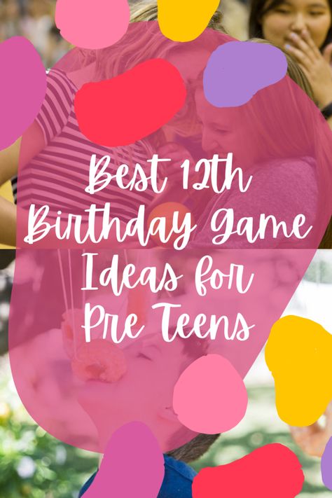 Best 12th Birthday Game Ideas for Pre Teens - Fun Party Pop Things To Do For A Girls 12th Birthday, Things To Do On Your 12th Birthday, Preppy Party Games, Preppy Birthday Party Games, 12 Yo Birthday Party Ideas, Birthday Ideas 12th Girl, 12 Year Birthday Party Ideas Theme, Birthday Party Ideas 12th Girl, 12th Birthday Sleepover Ideas