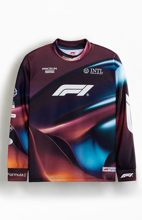 x PacSun Eco Apex Long Sleeve Jersey Nba Jersey Design, Race Outfit, Sports Design Ideas, Sports Jersey Design, Sports Uniforms, Streetwear Aesthetic, Gradient Design, Sports Wear, Custom Graphics